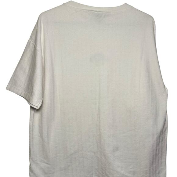 1980's Hotel del Coronado Cal Cru XL White Textured Fish Short Sleeve T-Shirt - Picture 4 of 7